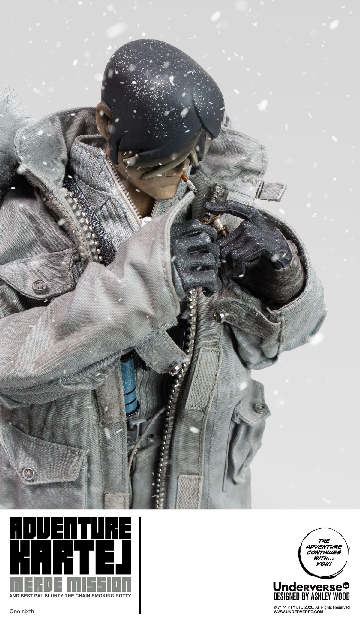 UNDERVERSE ADVENTURE KARTEL COLD BUGGER ADVENTURE MERDE & BLUNTER MERDE 1/6 SCALE ACTION FIGURE