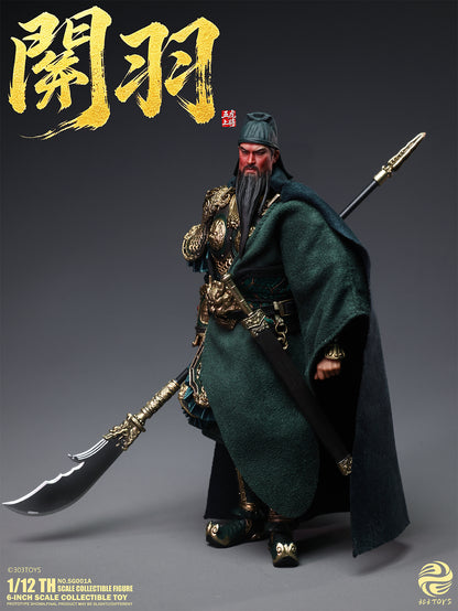 303TOYS POCKET THREE KINGDOMS NO.SG001A GUAN YU 1/12 SCALE ACTION FIGURE