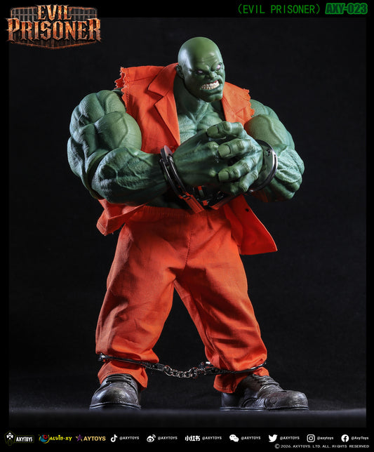 AXYTOYS EVIL PRISONER 1/12 SCALE ACTION FIGURE AXY-023 GREEN