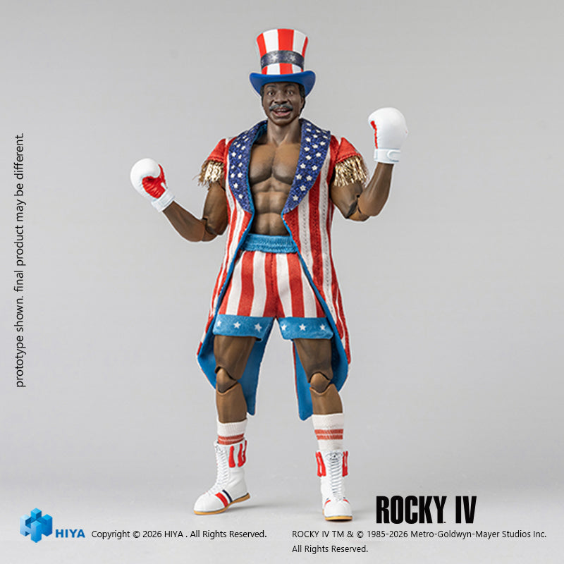 HIYA Exquisite Super Series 1/12 Scale 6 Inch "Rocky IV" Apollo Action Figure