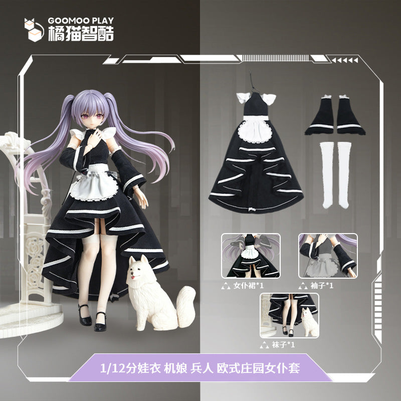 GOOMOO GM-N-003 MAID CLOTHES OUTFIT SET FOR 1/12 SCALE ACTION FIGURES