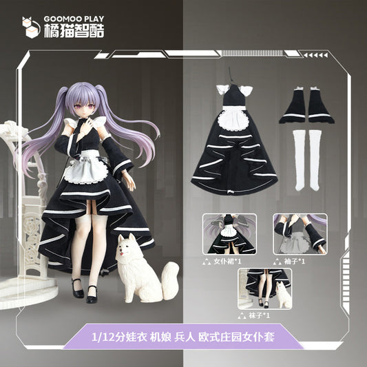 GOOMOO GM-N-003 MAID CLOTHES OUTFIT SET FOR 1/12 SCALE ACTION FIGURES