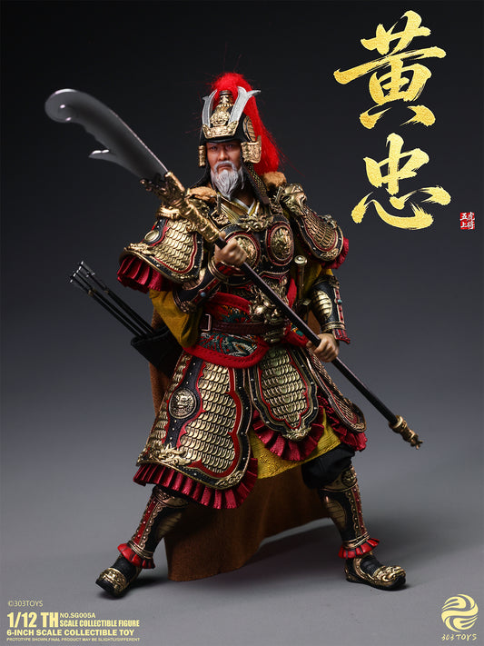 303TOYS POCKET THREE KINGDOMS NO.SG005A HUANG ZHONG 1/12 SCALE ACTION FIGURE