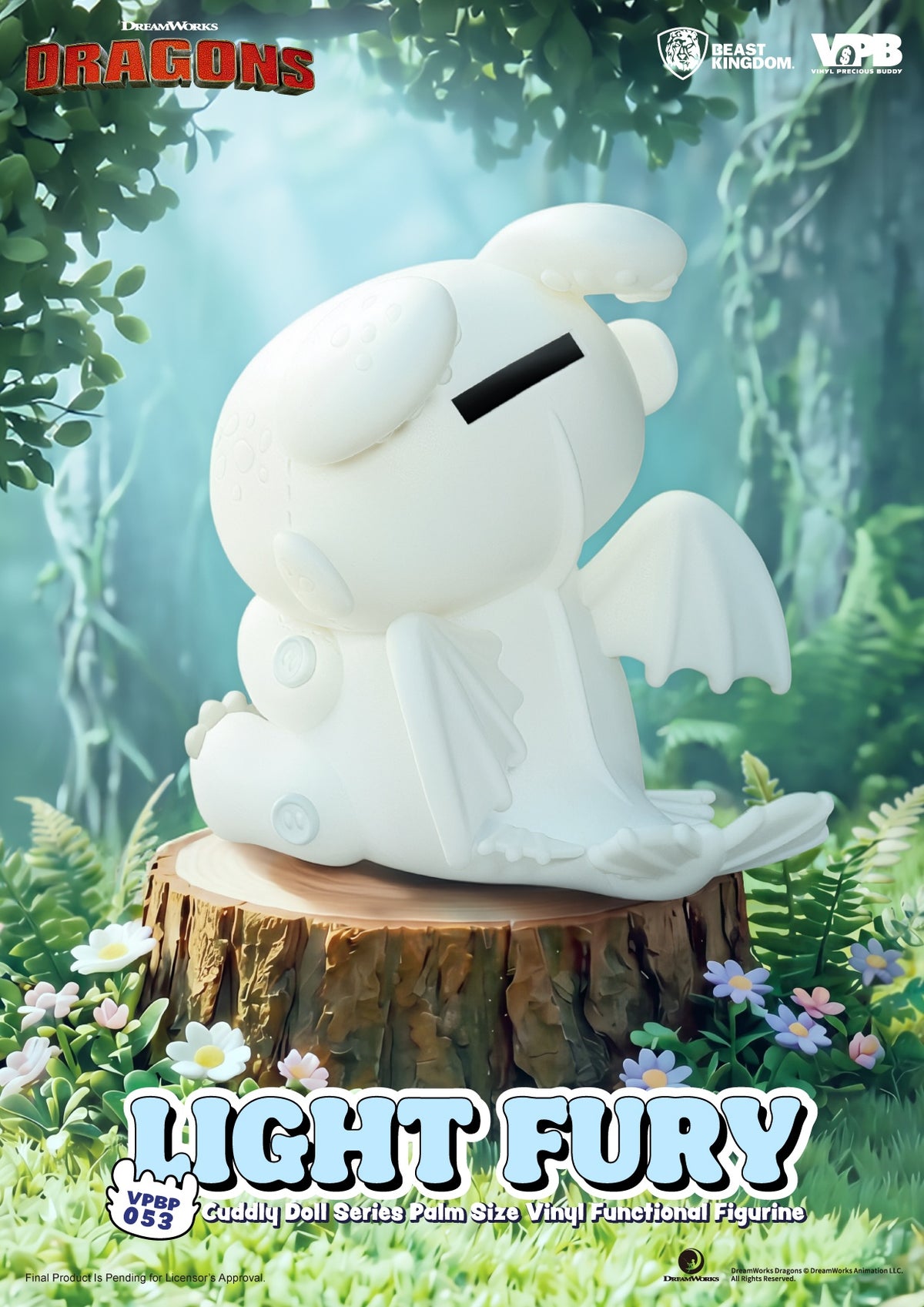 VPBP-053 Cuddly Doll Series Palm Size Vinyl Functional Figurine : Light Fury