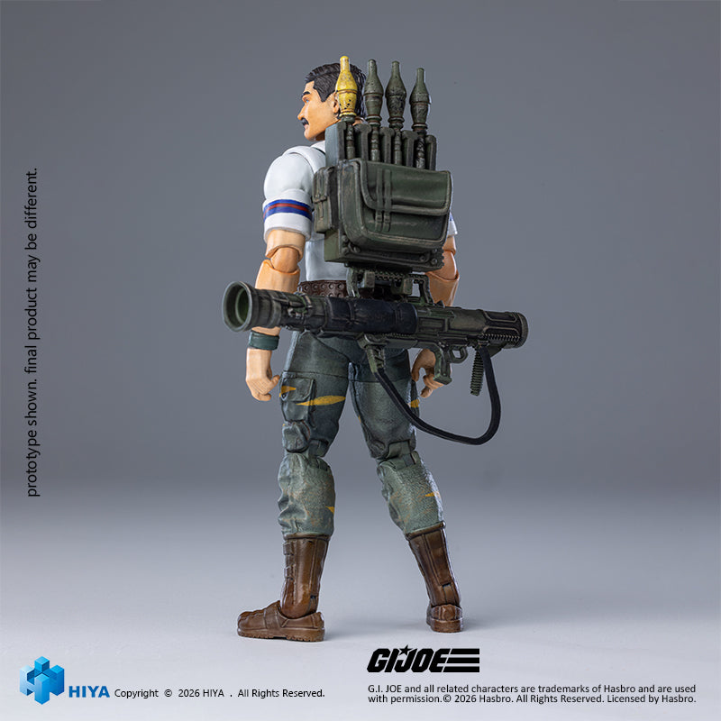 HIYA Exquisite Mini Series 1/18 Scale 4.3 Inch "G.I. Joe" BAZOOKA Tiger Force Version Action Figure