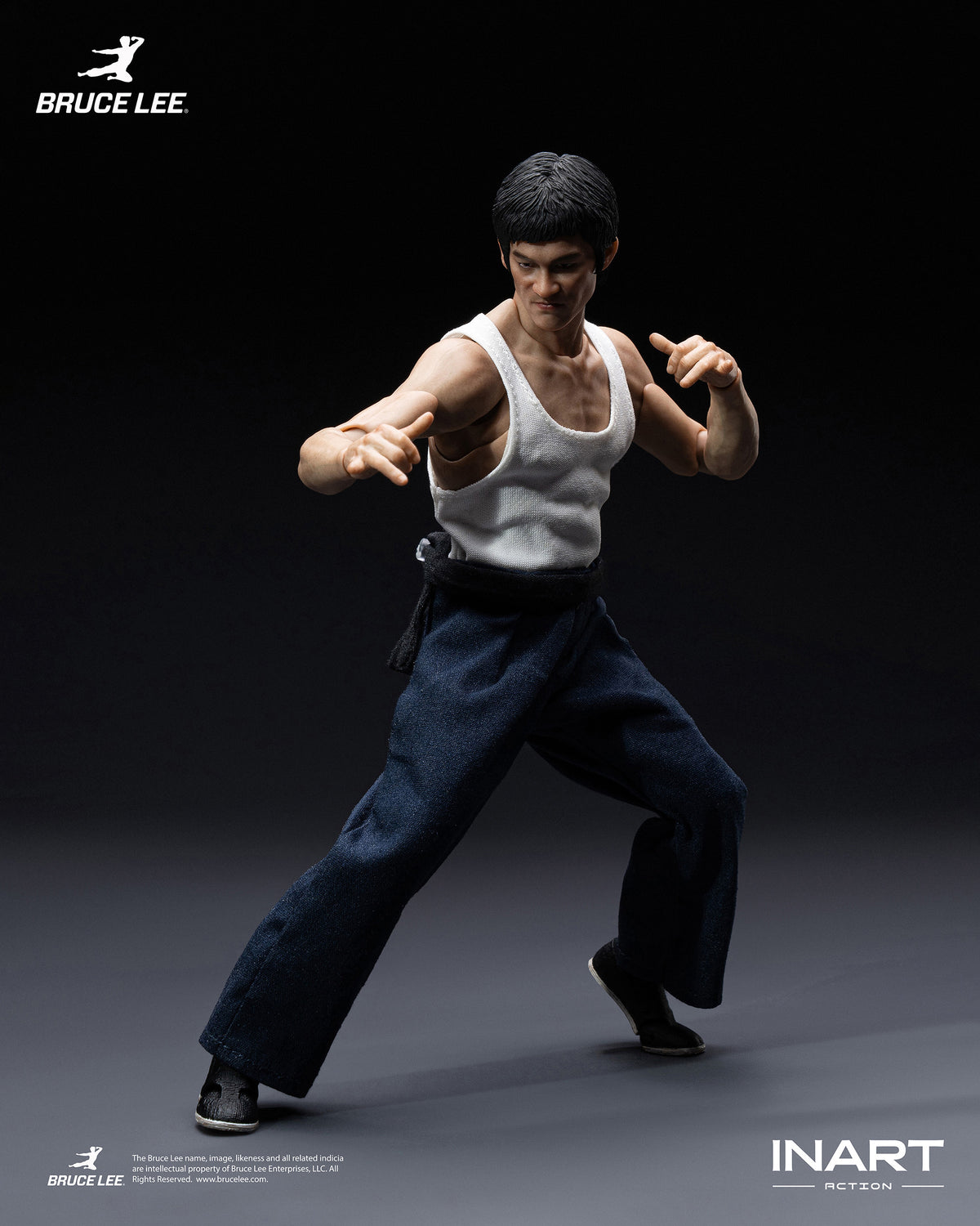 INART Action "Enter The Dragon" Bruce Lee (Kung fu suit) 1/12 Scale Action Figure