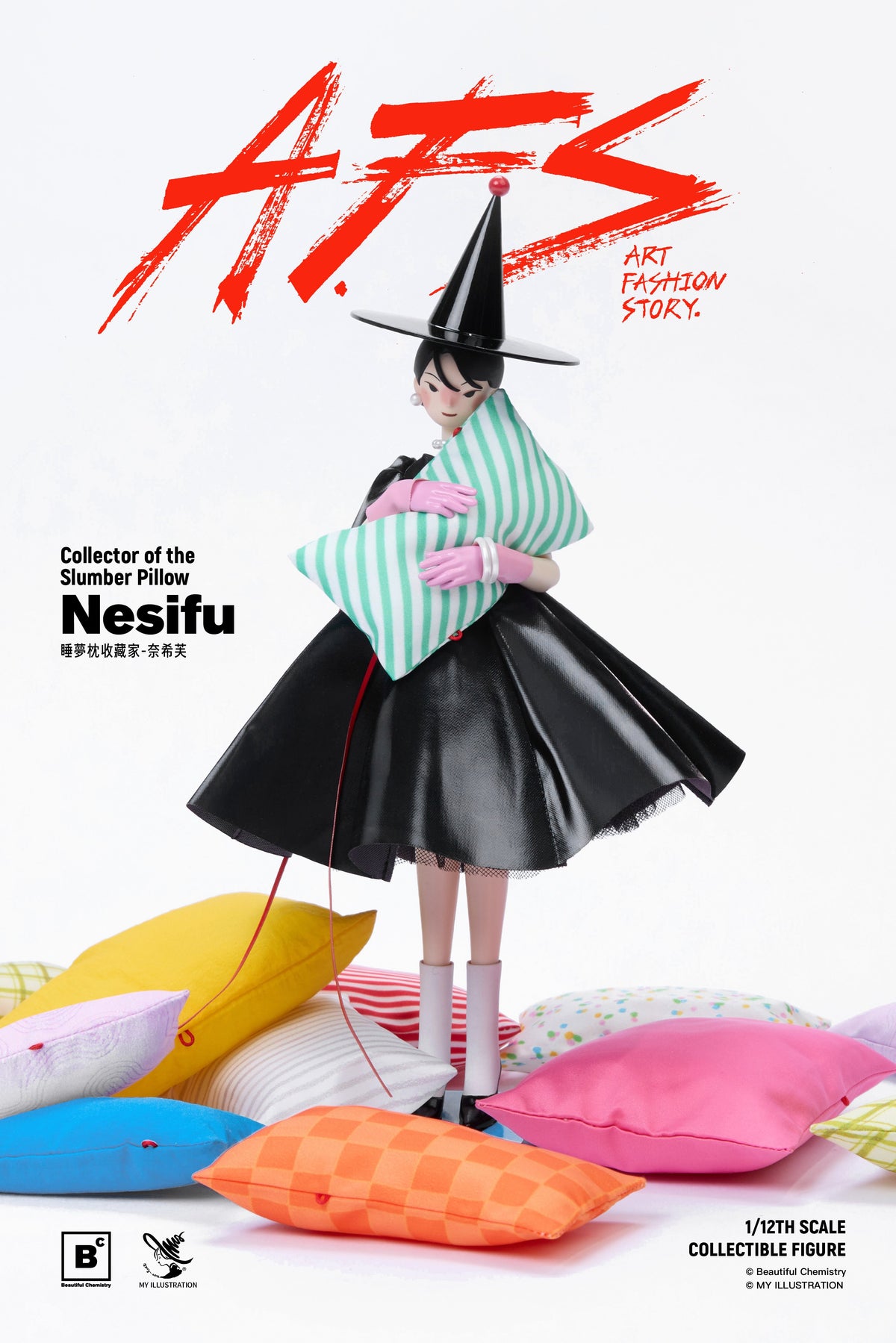 BEAUTIFUL CHEMISTRY x MY AFS COLLECTOR OF THE SLUMBER PILLOW NESIFU 1/12 SCALE ACTION FIGURE