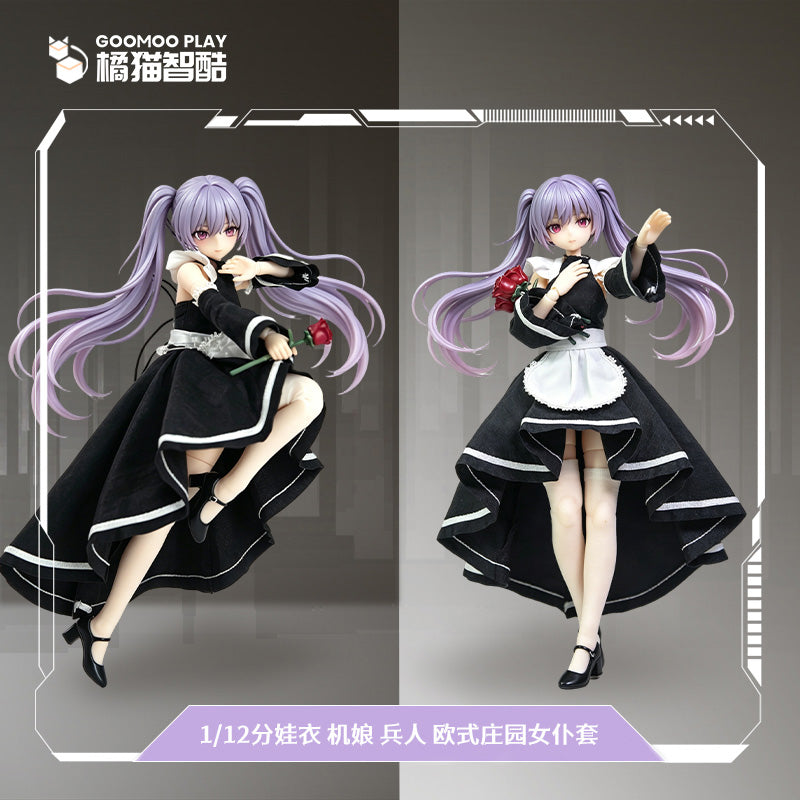 GOOMOO GM-N-003 MAID CLOTHES OUTFIT SET FOR 1/12 SCALE ACTION FIGURES