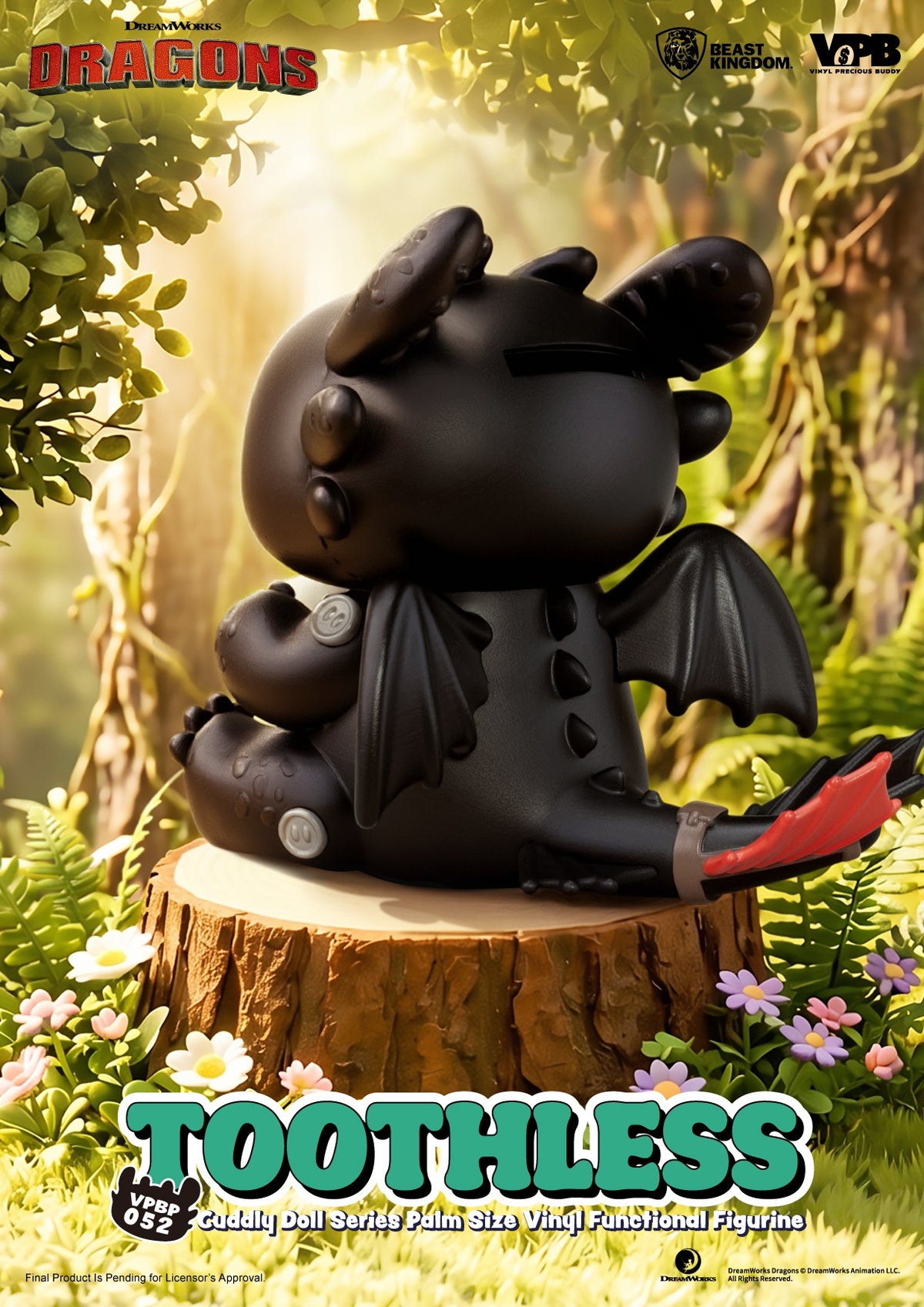 VPBP-052 Cuddly Doll Series Palm Size Vinyl Functional Figurine : Toothless