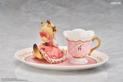 RIBOSE DLC SERIES "TEA TIME CATS" GINGER CAT NON-SCALE FIGURINE