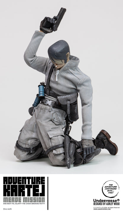 UNDERVERSE ADVENTURE KARTEL COLD BUGGER ADVENTURE MERDE & BLUNTER MERDE 1/6 SCALE ACTION FIGURE