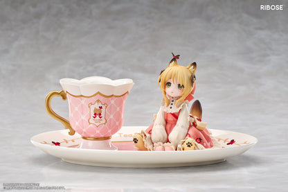 RIBOSE DLC SERIES "TEA TIME CATS" GINGER CAT NON-SCALE FIGURINE