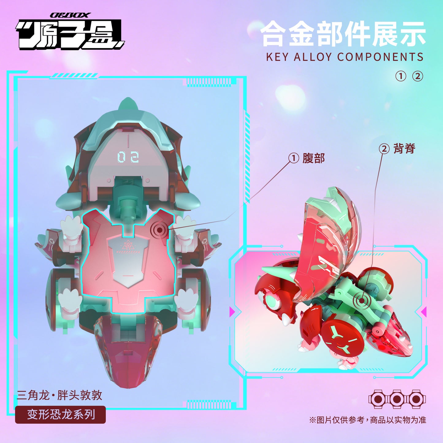 OEBOX YH1022 TRICERATOPS DUNDUN TRANSFORMABLE TOY