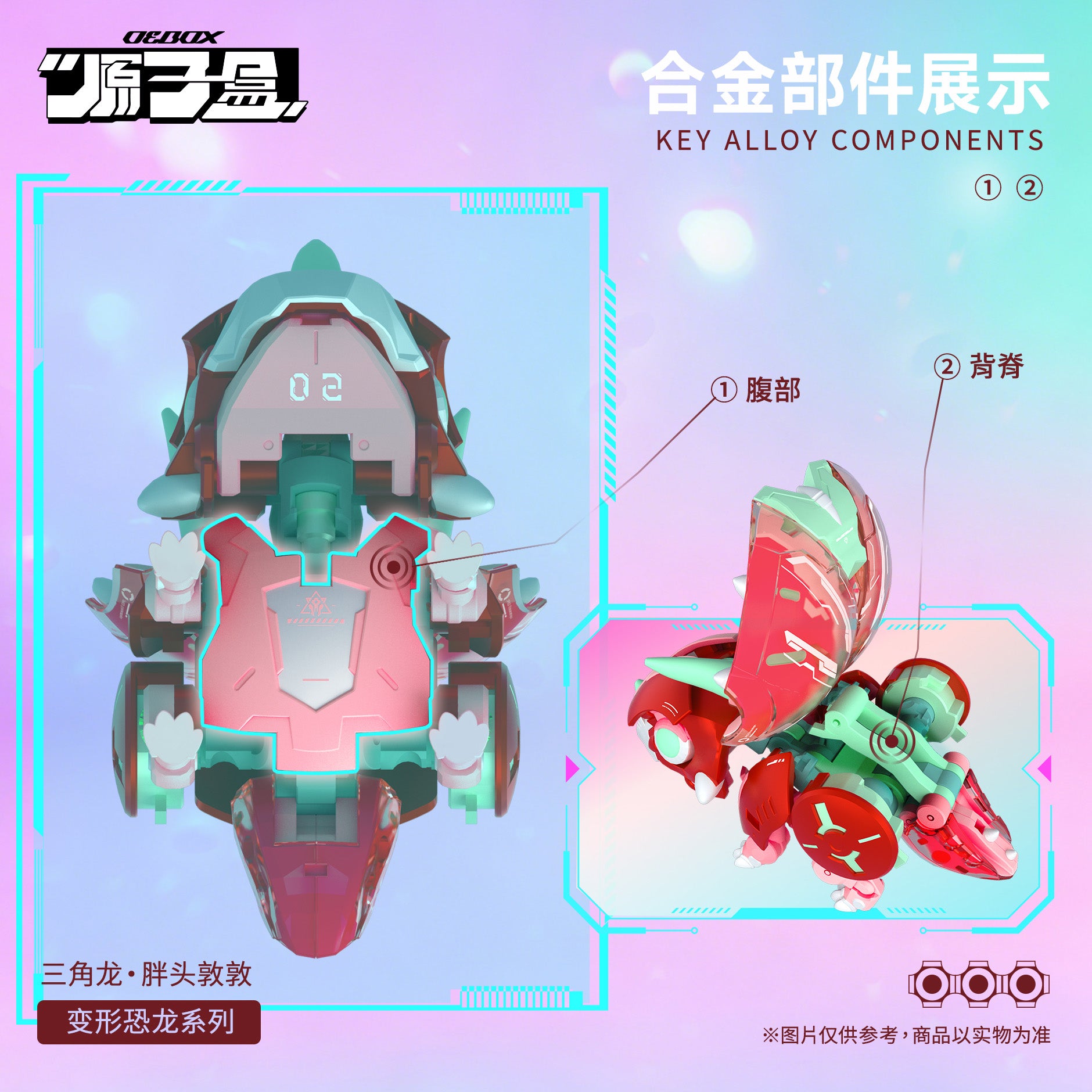 OEBOX YH1022 TRICERATOPS DUNDUN TRANSFORMABLE TOY