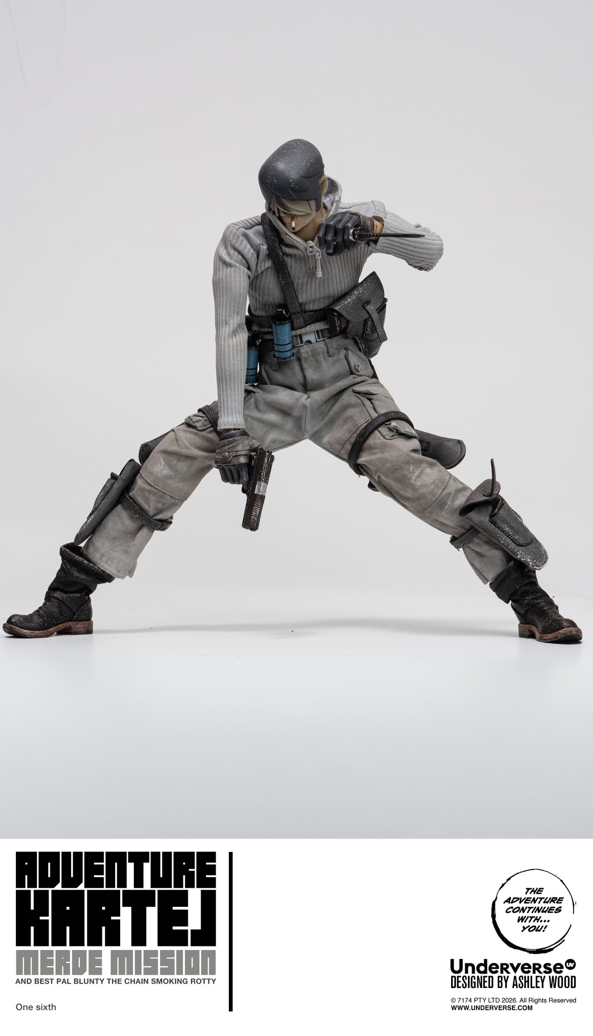 UNDERVERSE ADVENTURE KARTEL COLD BUGGER ADVENTURE MERDE & BLUNTER MERDE 1/6 SCALE ACTION FIGURE