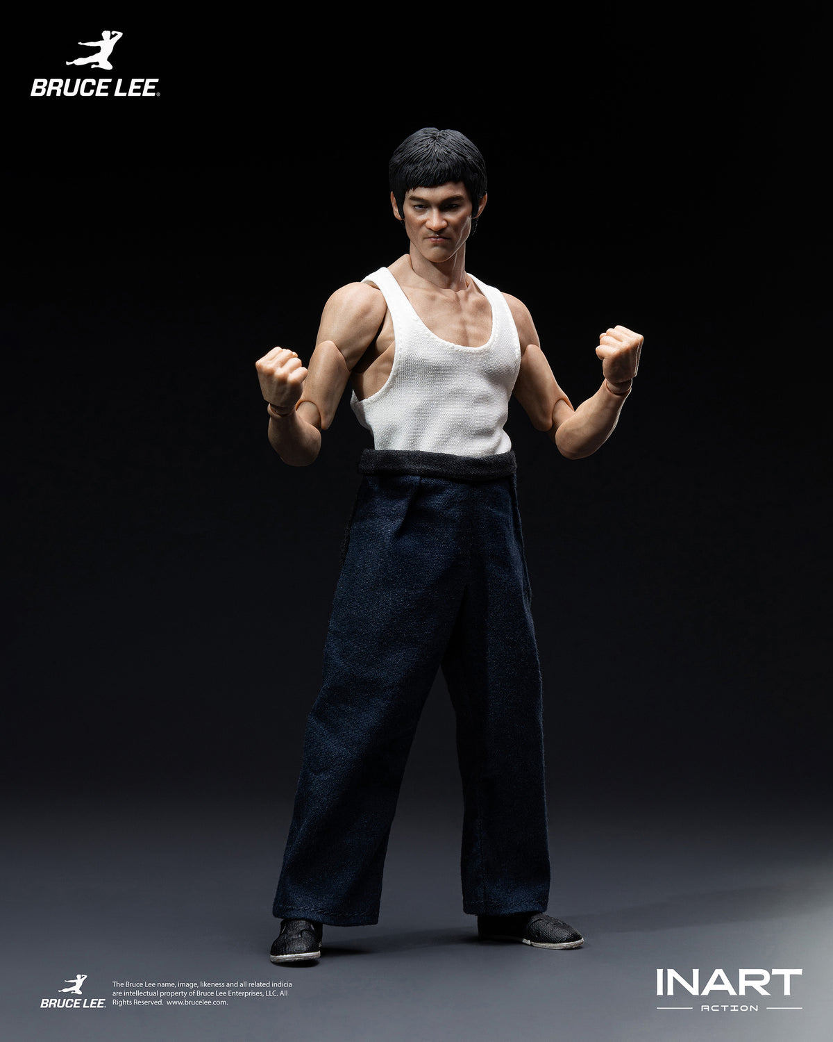 INART Action "Enter The Dragon" Bruce Lee (Kung fu suit) 1/12 Scale Action Figure