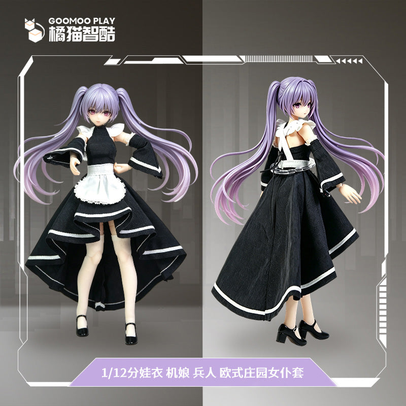 GOOMOO GM-N-003 MAID CLOTHES OUTFIT SET FOR 1/12 SCALE ACTION FIGURES