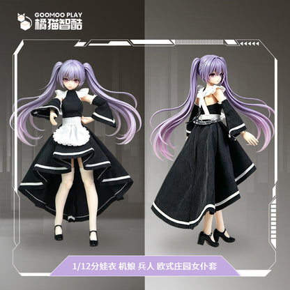 GOOMOO GM-N-003 MAID CLOTHES OUTFIT SET FOR 1/12 SCALE ACTION FIGURES