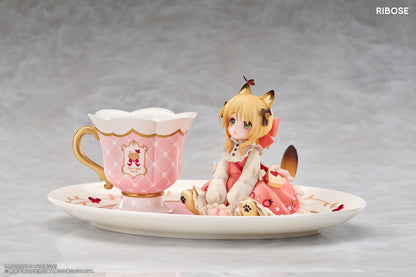 RIBOSE DLC SERIES "TEA TIME CATS" GINGER CAT NON-SCALE FIGURINE
