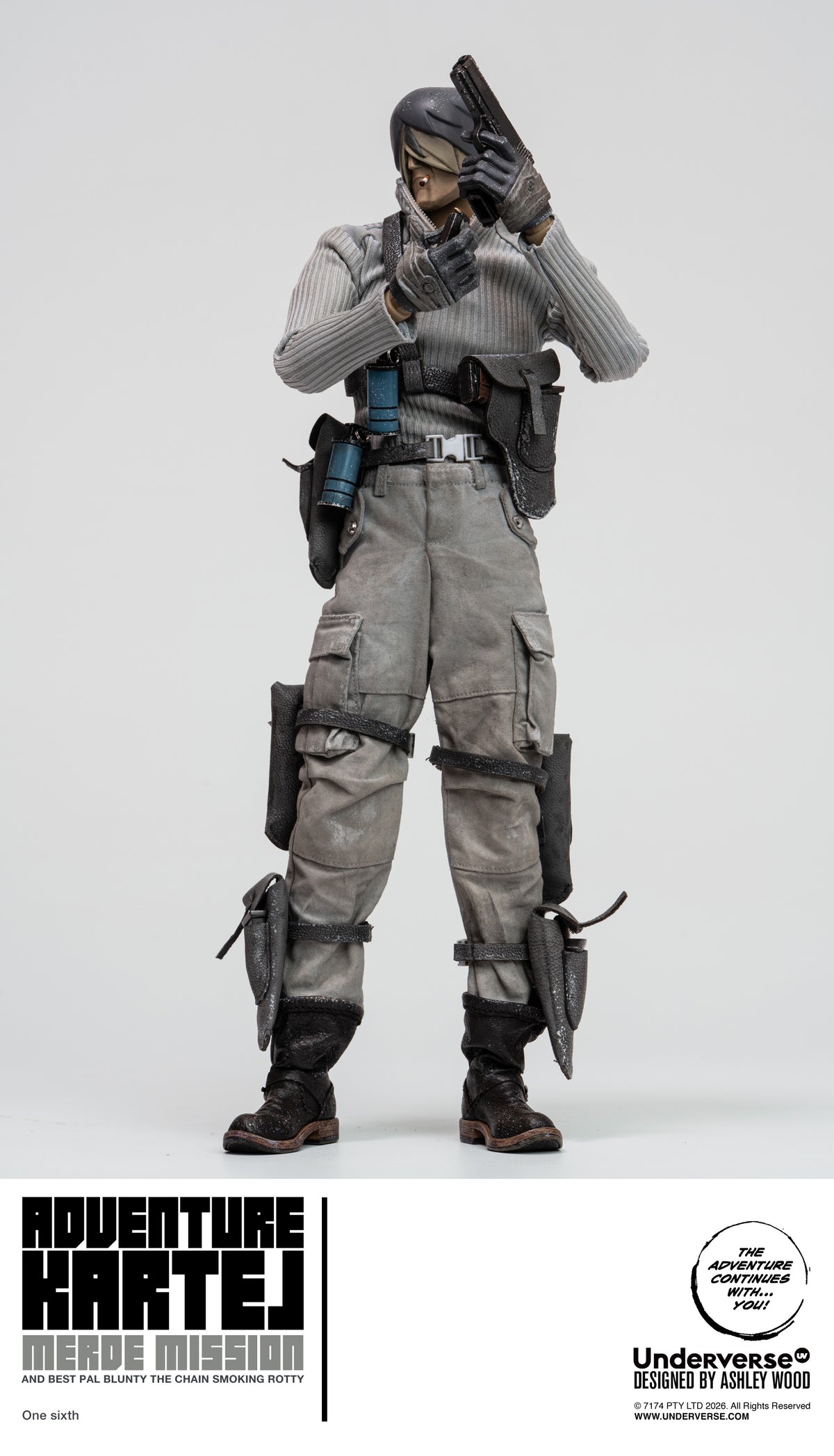 UNDERVERSE ADVENTURE KARTEL COLD BUGGER ADVENTURE MERDE & BLUNTER MERDE 1/6 SCALE ACTION FIGURE