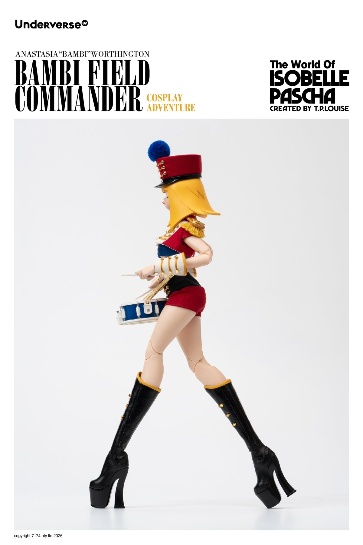 UNDERVERSE THE WORLD OF ISOBELLA PASCHA COSPLAY BAMBI FIELD COMMANDER 1/6 SCALE ACTION FIGURE