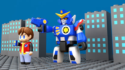 "The Brave Fighter of Legend Da-Garn" BRICKROID Da-Garn & Takasugi Seiji Set