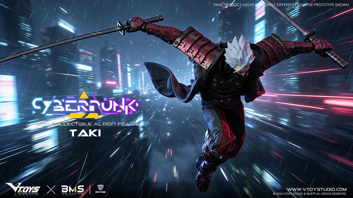 VTOYS X BMS X CF CYBERPUNK SAMURAI THE CRIMSON DAWN OF THE BLADE 1/12 SCALE ACTION FIGURE
