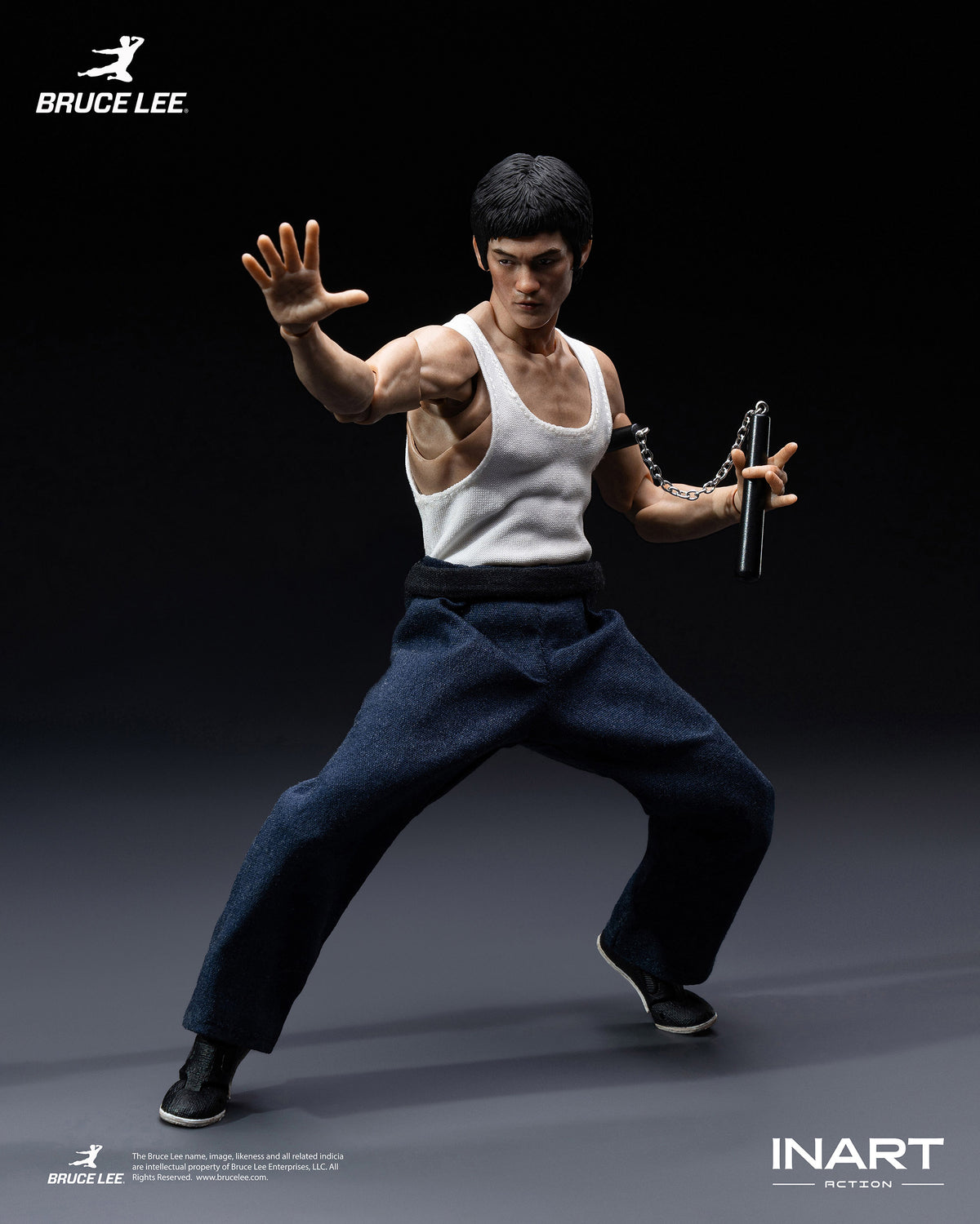 INART Action "Enter The Dragon" Bruce Lee (Kung fu suit) 1/12 Scale Action Figure