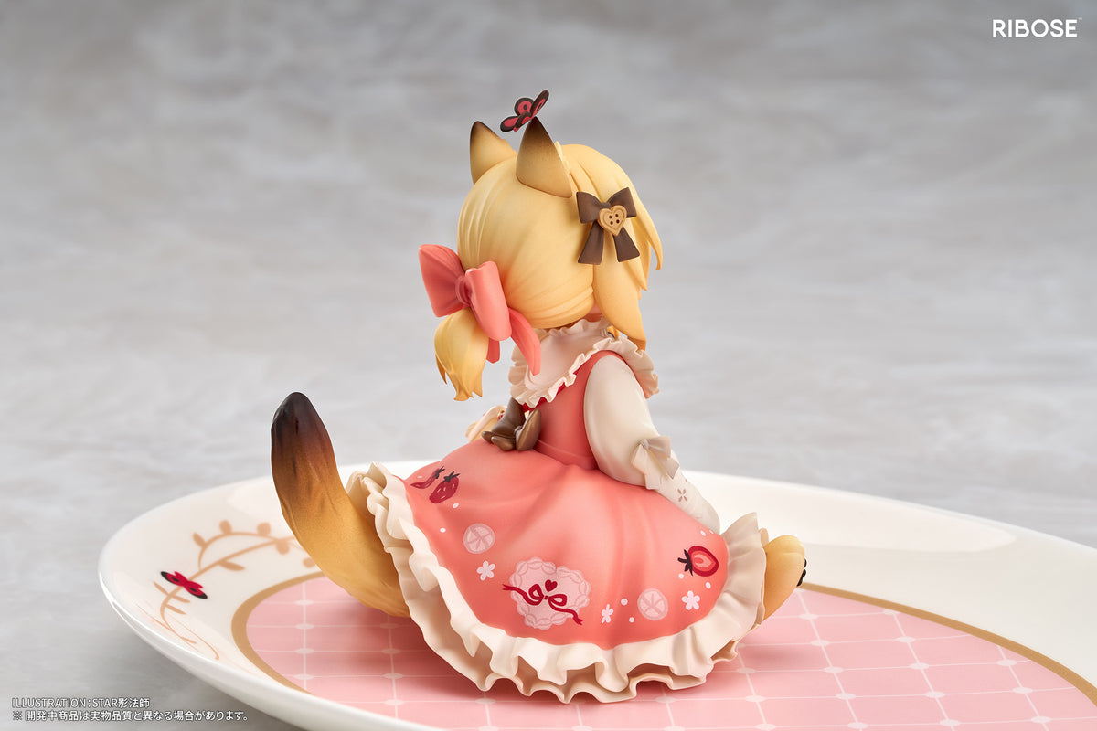 RIBOSE DLC SERIES "TEA TIME CATS" GINGER CAT NON-SCALE FIGURINE