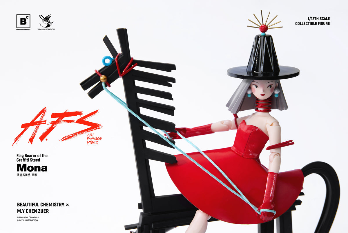 BEAUTIFUL CHEMISTRY x MY AFS FLAG BEARER OF THE GRAFFITI STEED MONA 1/12 SCALE ACTION FIGURE