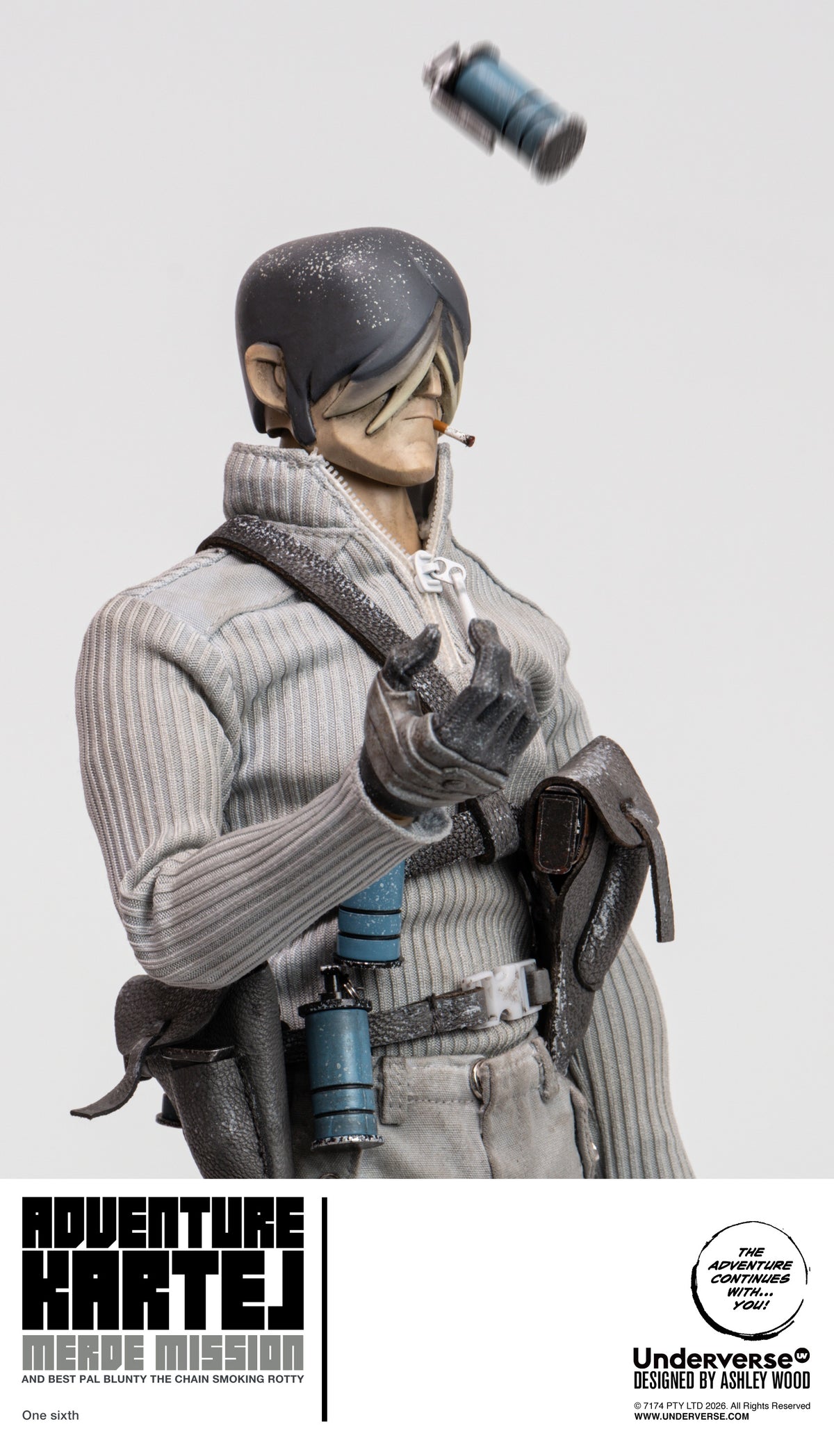 UNDERVERSE ADVENTURE KARTEL COLD BUGGER ADVENTURE MERDE & BLUNTER MERDE 1/6 SCALE ACTION FIGURE