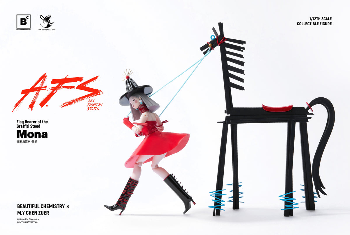 BEAUTIFUL CHEMISTRY x MY AFS FLAG BEARER OF THE GRAFFITI STEED MONA 1/12 SCALE ACTION FIGURE