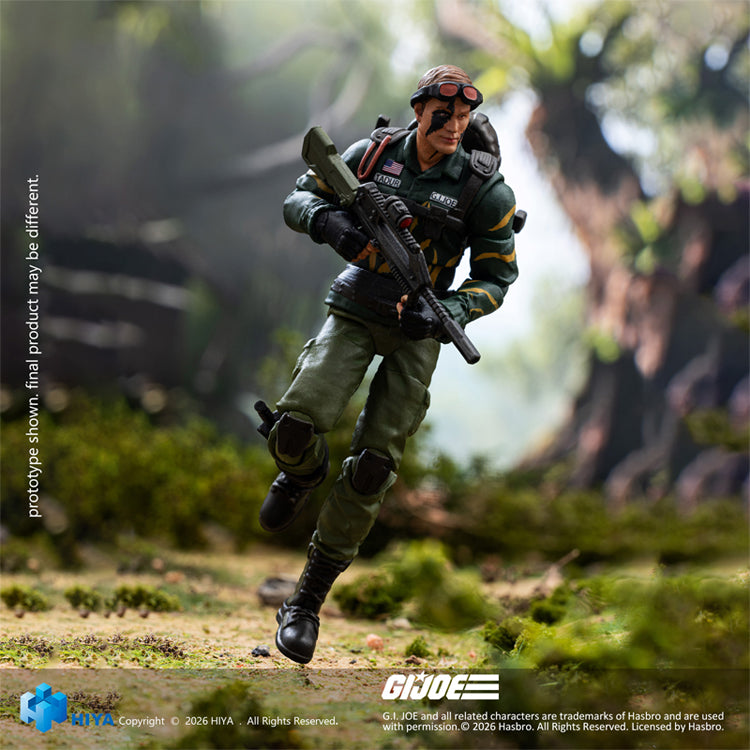 HIYA Exquisite Mini Series 1/18 Scale 4 Inch "G.I. Joe" Dusty Tiger Force Version Action Figure