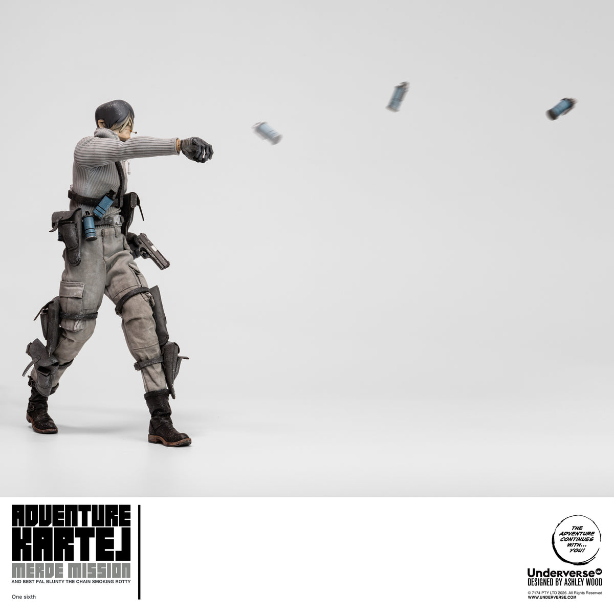 UNDERVERSE ADVENTURE KARTEL COLD BUGGER ADVENTURE MERDE & BLUNTER MERDE 1/6 SCALE ACTION FIGURE