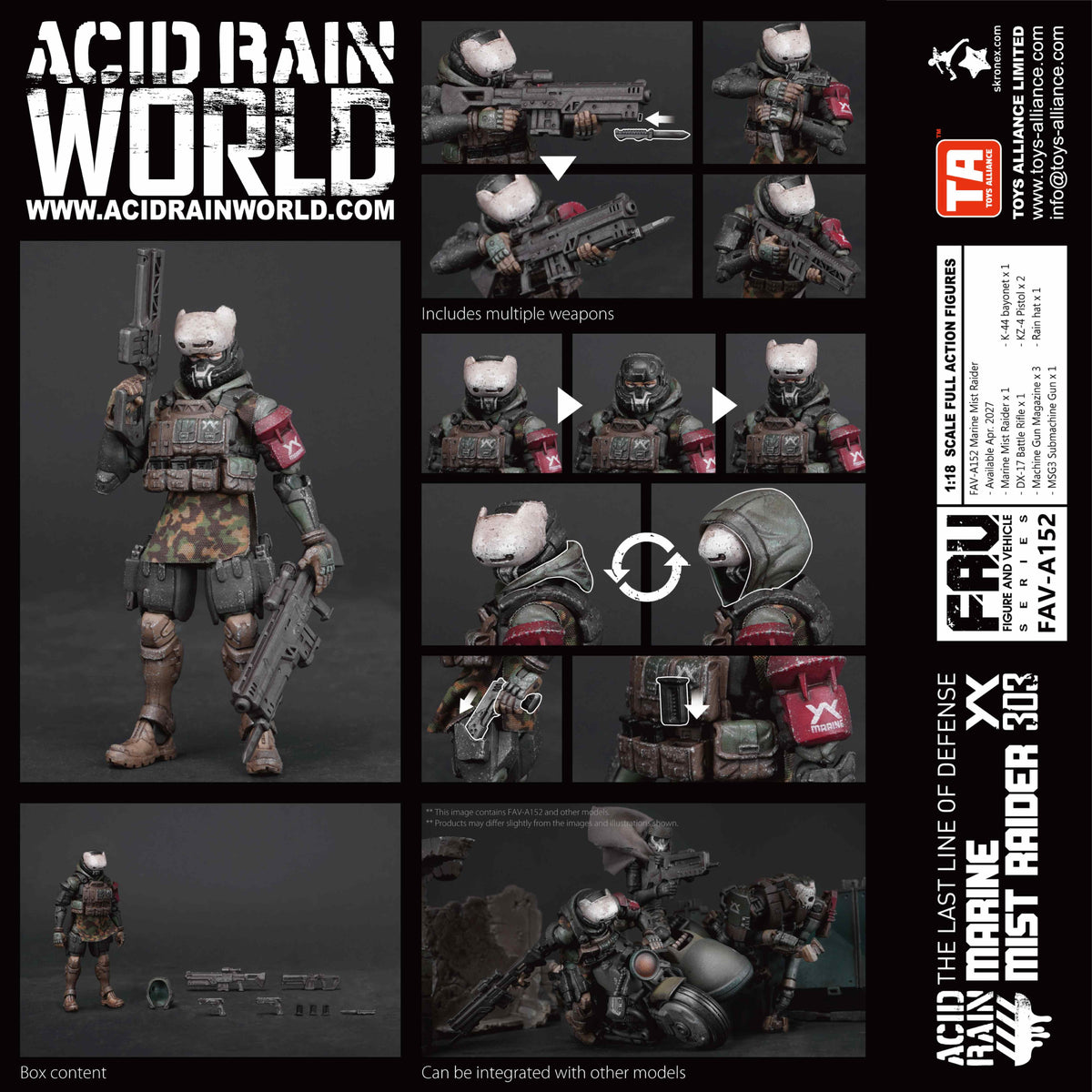 TOYS ALLIANCE LIMITED "ACID RAIN" 1/18 SCALE FAV-A152 MARINE MIST RAIDER