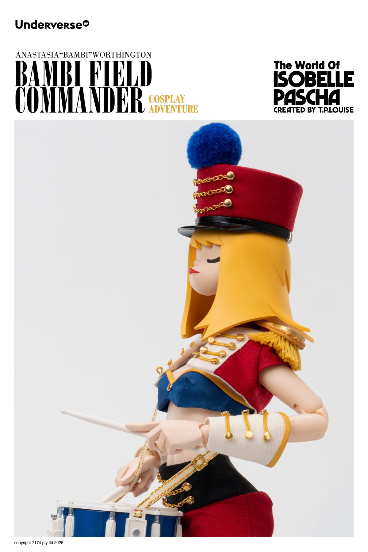 UNDERVERSE THE WORLD OF ISOBELLA PASCHA COSPLAY BAMBI FIELD COMMANDER 1/6 SCALE ACTION FIGURE