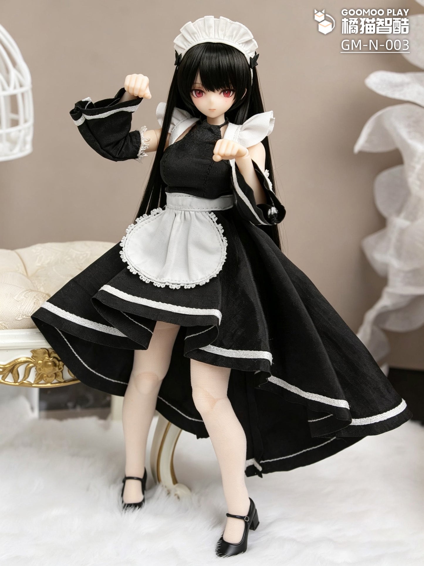 GOOMOO GM-N-003 MAID CLOTHES OUTFIT SET FOR 1/12 SCALE ACTION FIGURES
