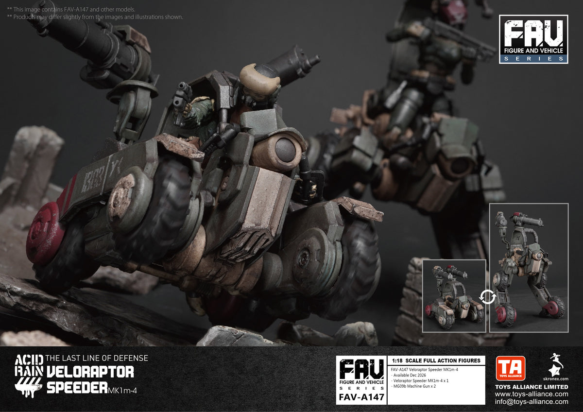 TOYS ALLIANCE LIMITED "ACID RAIN" 1/18 SCALE FAV-A147 Veloraptor Speeder MK1m-4