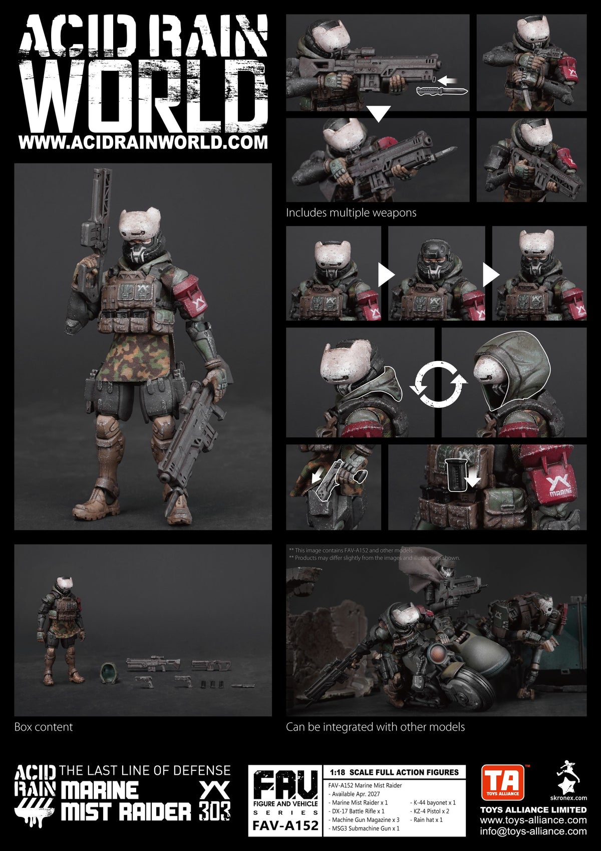 TOYS ALLIANCE LIMITED "ACID RAIN" 1/18 SCALE FAV-A152 MARINE MIST RAIDER