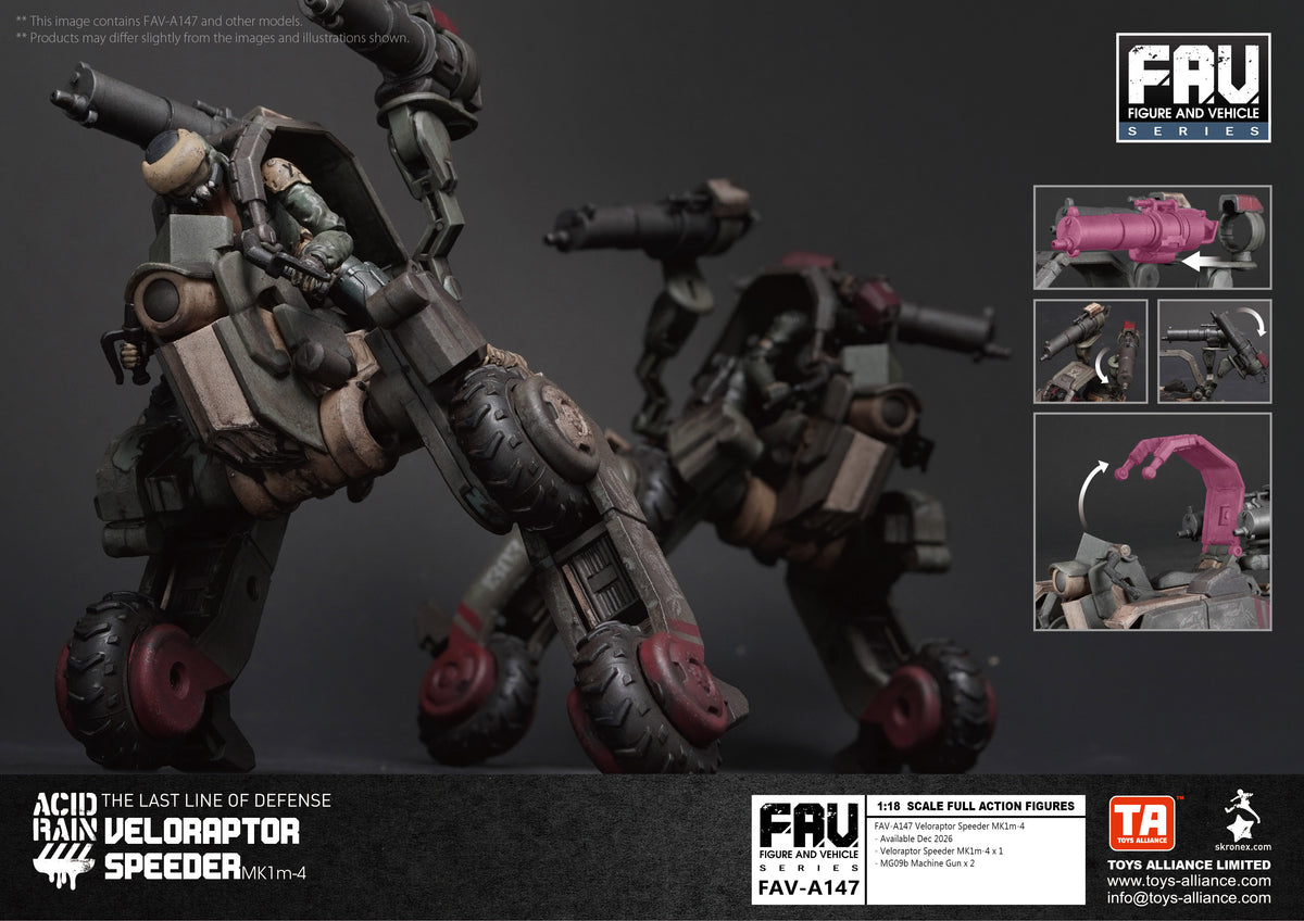 TOYS ALLIANCE LIMITED "ACID RAIN" 1/18 SCALE FAV-A147 Veloraptor Speeder MK1m-4