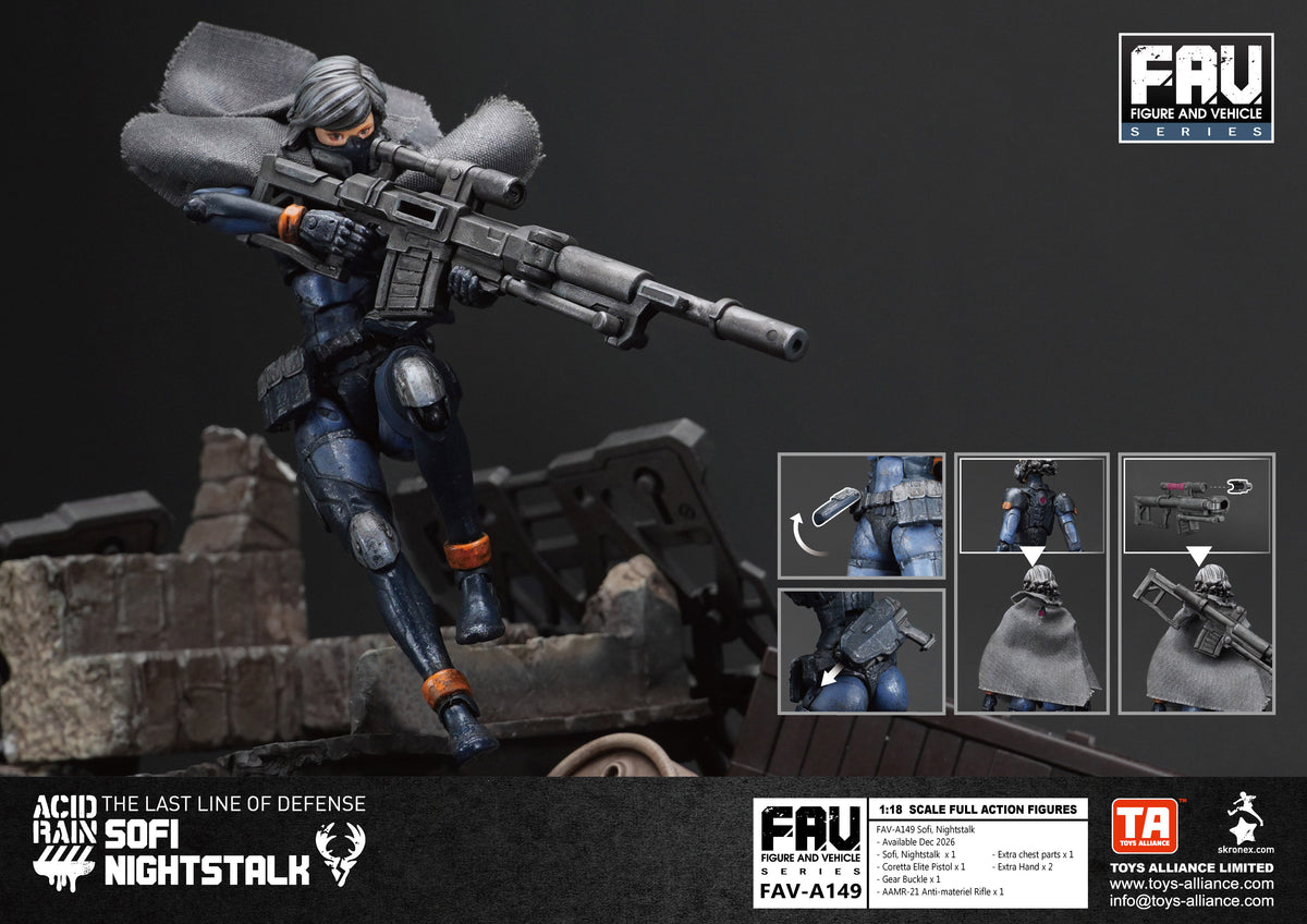TOYS ALLIANCE LIMITED "ACID RAIN" 1/18 SCALE FAV-A149 Sofi, Nightstalk