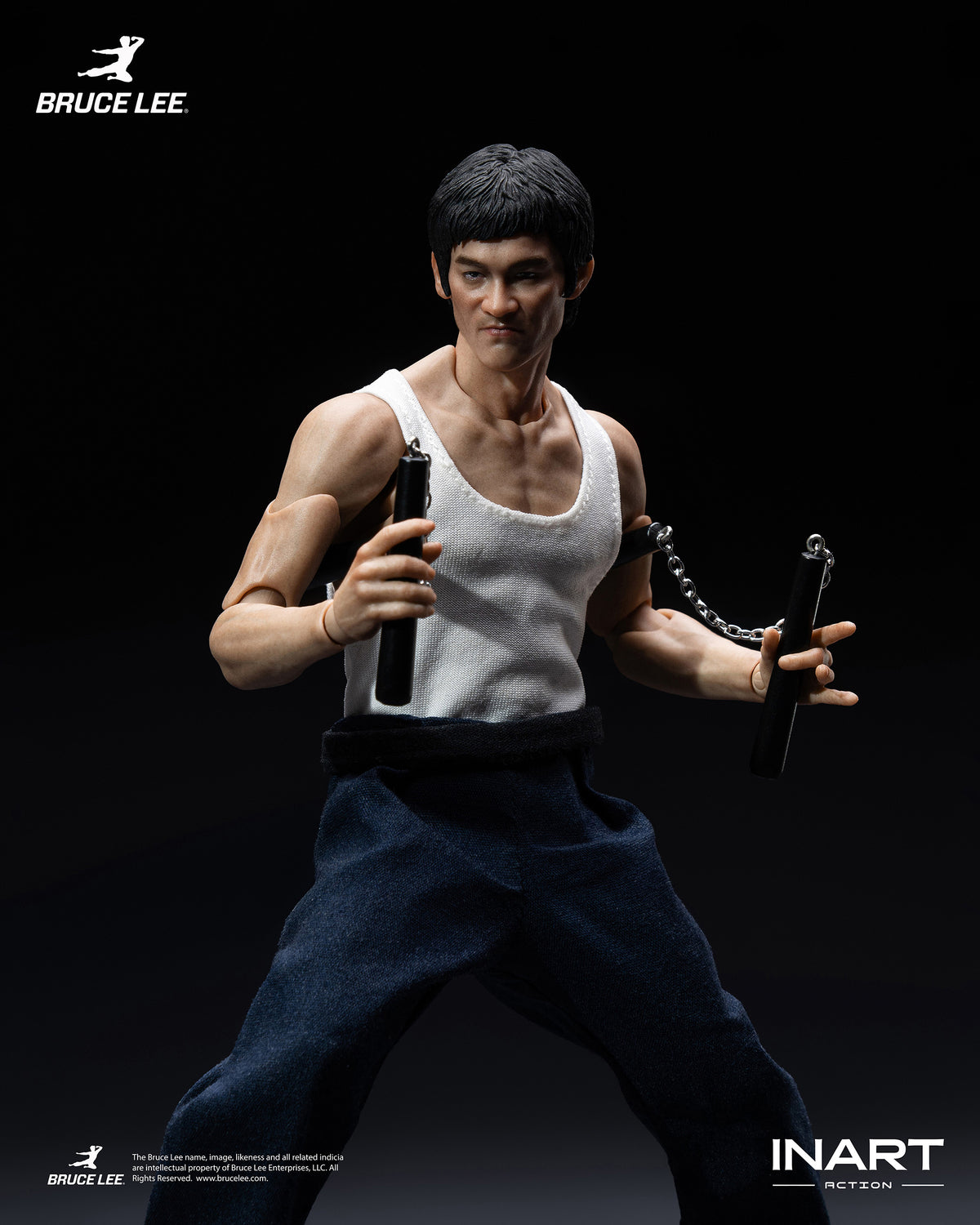 INART Action "Enter The Dragon" Bruce Lee (Kung fu suit) 1/12 Scale Action Figure