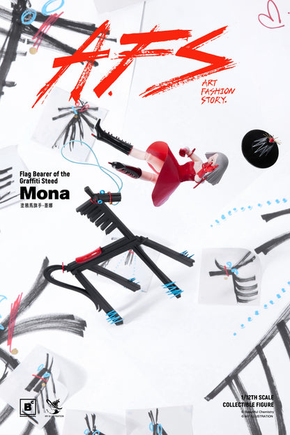 BEAUTIFUL CHEMISTRY x MY AFS FLAG BEARER OF THE GRAFFITI STEED MONA 1/12 SCALE ACTION FIGURE