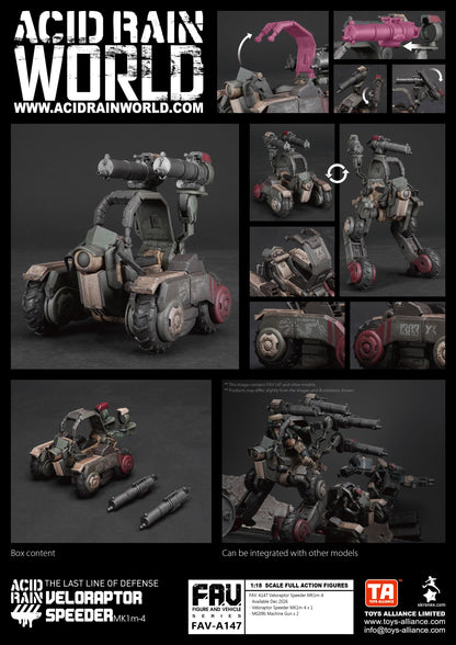 TOYS ALLIANCE LIMITED "ACID RAIN" 1/18 SCALE FAV-A147 Veloraptor Speeder MK1m-4