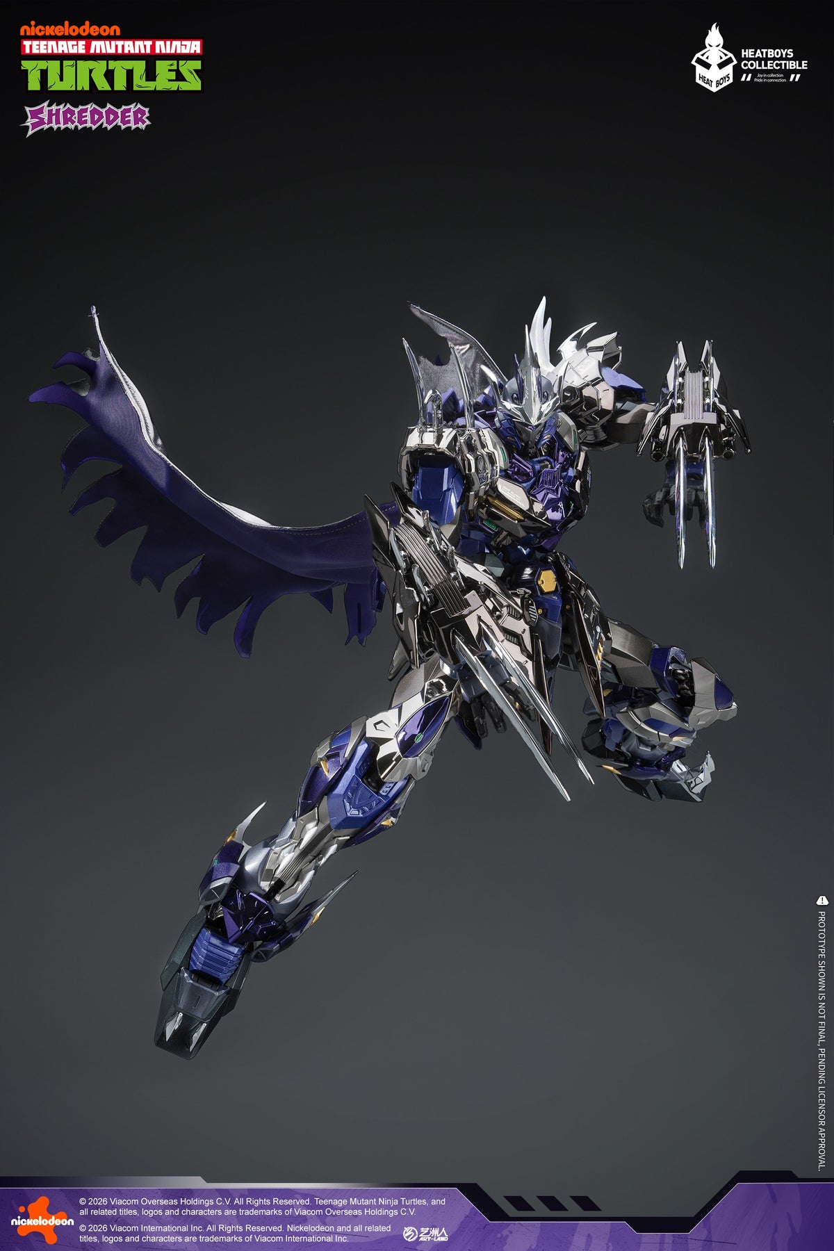 HEATBOYS HB0119 "TEENAGE MUTANT NINJA TURTLES" SHREDDER PLATING EDITION ALLOY ACTION FIGURE