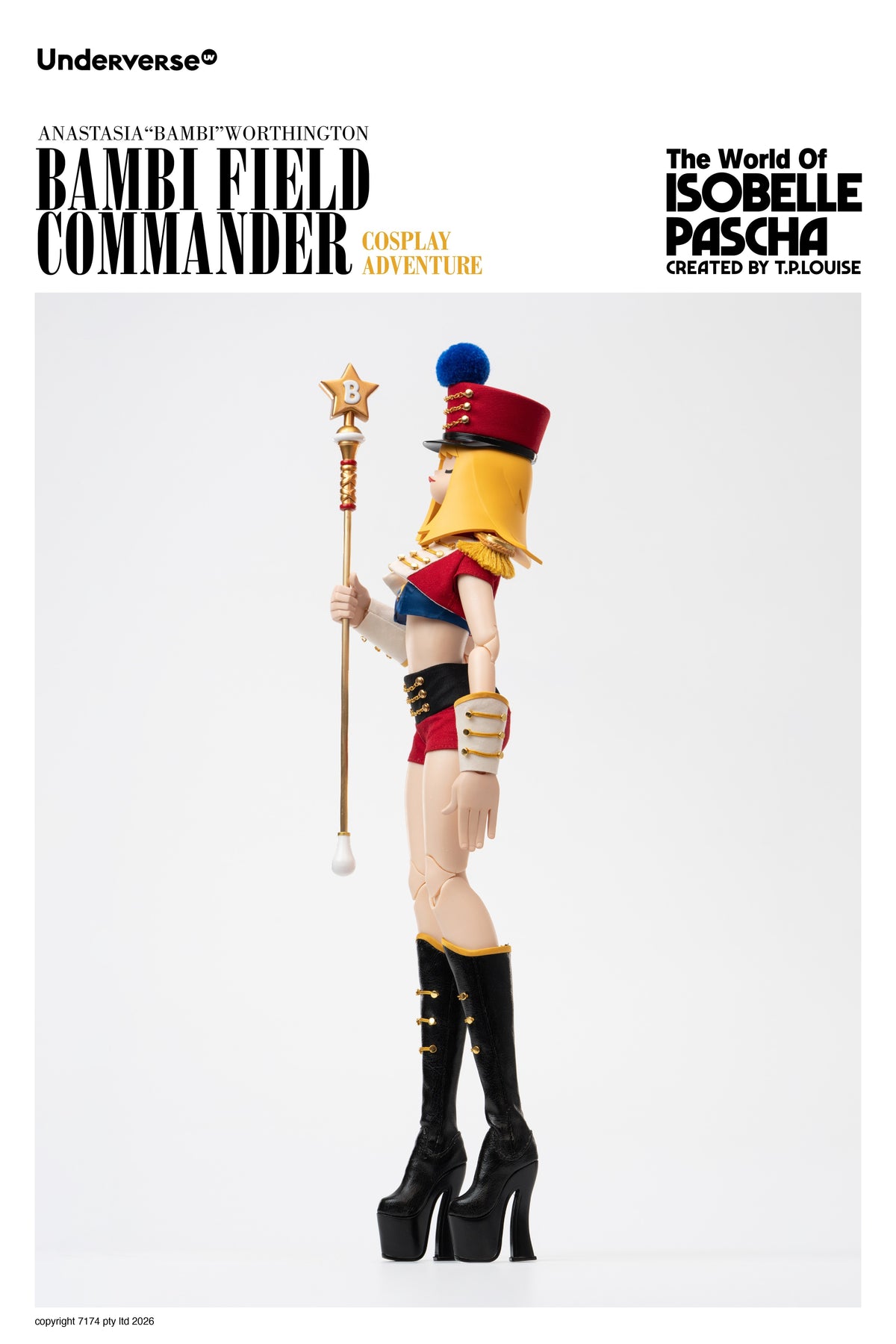 UNDERVERSE THE WORLD OF ISOBELLA PASCHA COSPLAY BAMBI FIELD COMMANDER 1/6 SCALE ACTION FIGURE
