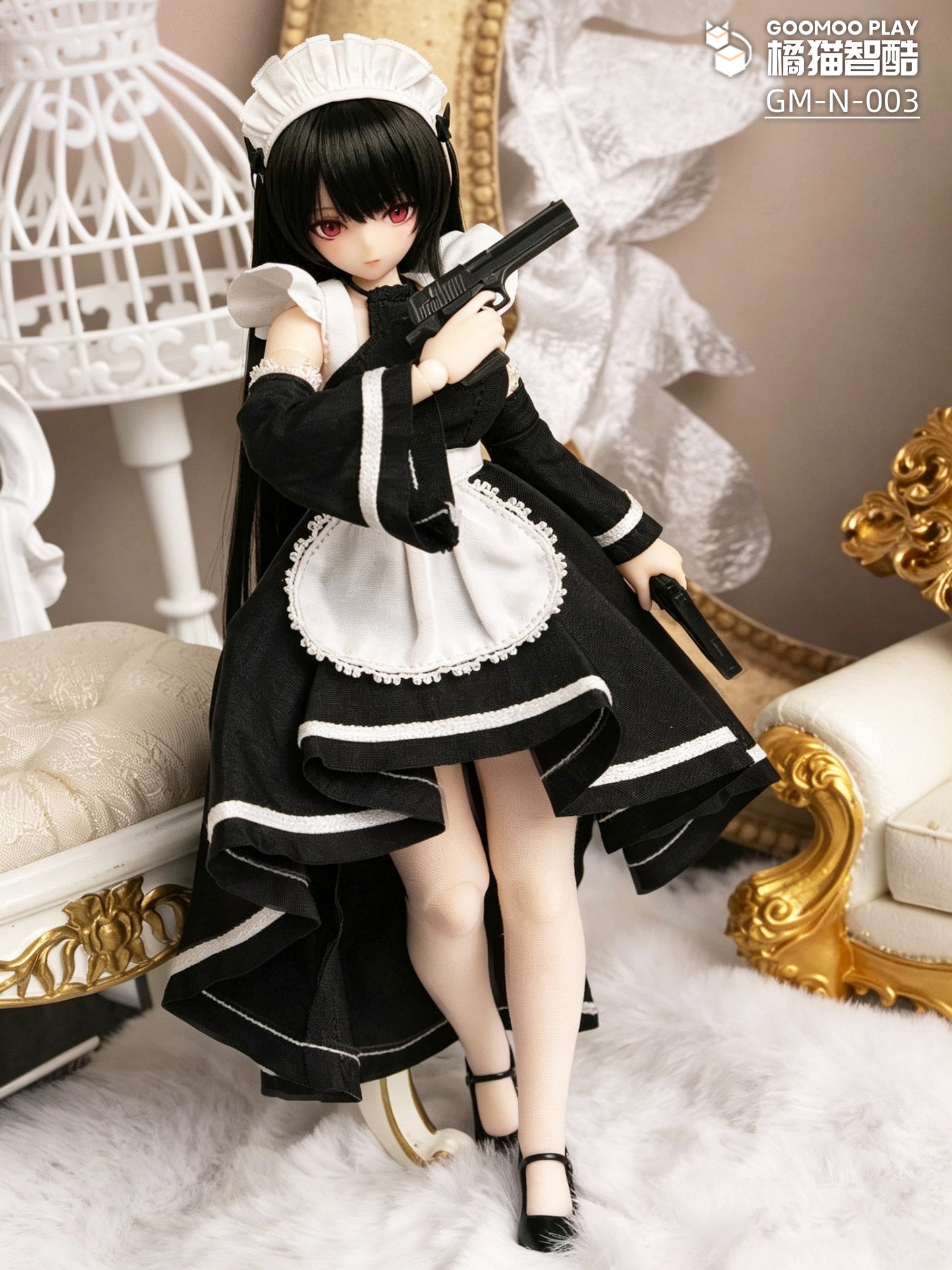 GOOMOO GM-N-003 MAID CLOTHES OUTFIT SET FOR 1/12 SCALE ACTION FIGURES