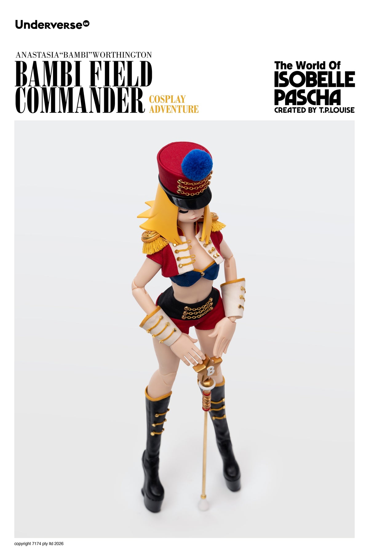 UNDERVERSE THE WORLD OF ISOBELLA PASCHA COSPLAY BAMBI FIELD COMMANDER 1/6 SCALE ACTION FIGURE