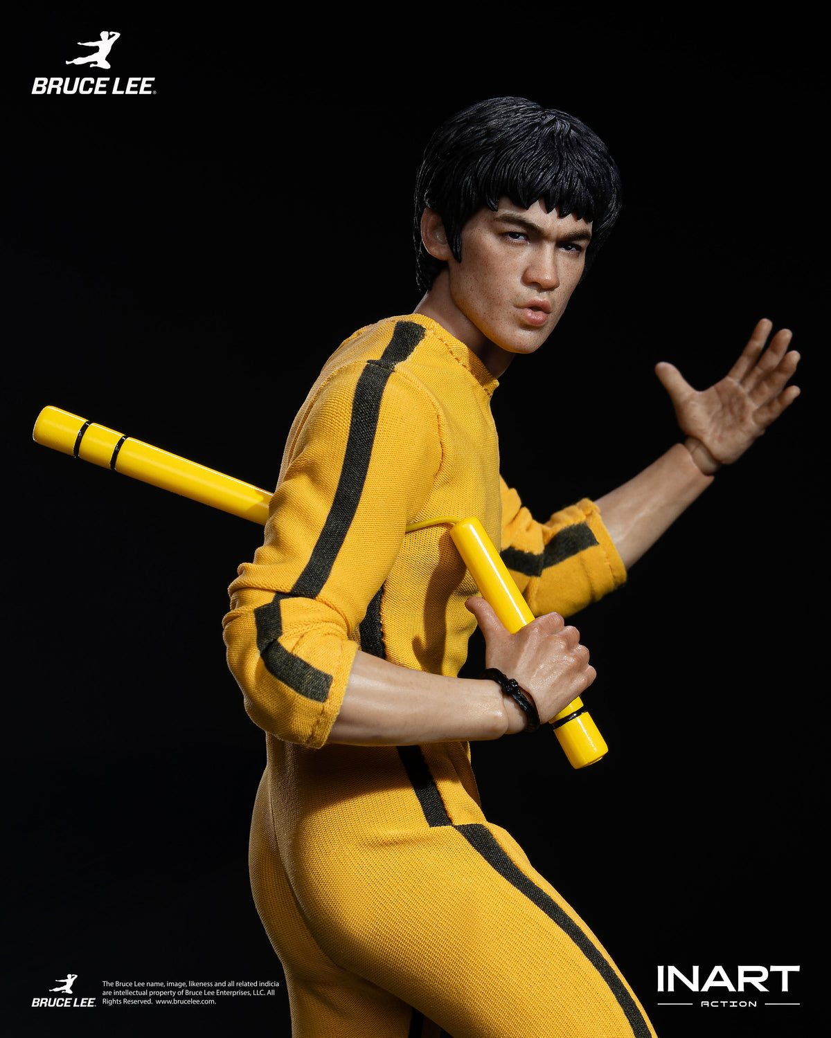INART Action "Enter The Dragon" Bruce Lee (Yellow, Jumpsuit) 1/12 Scale Action Figure