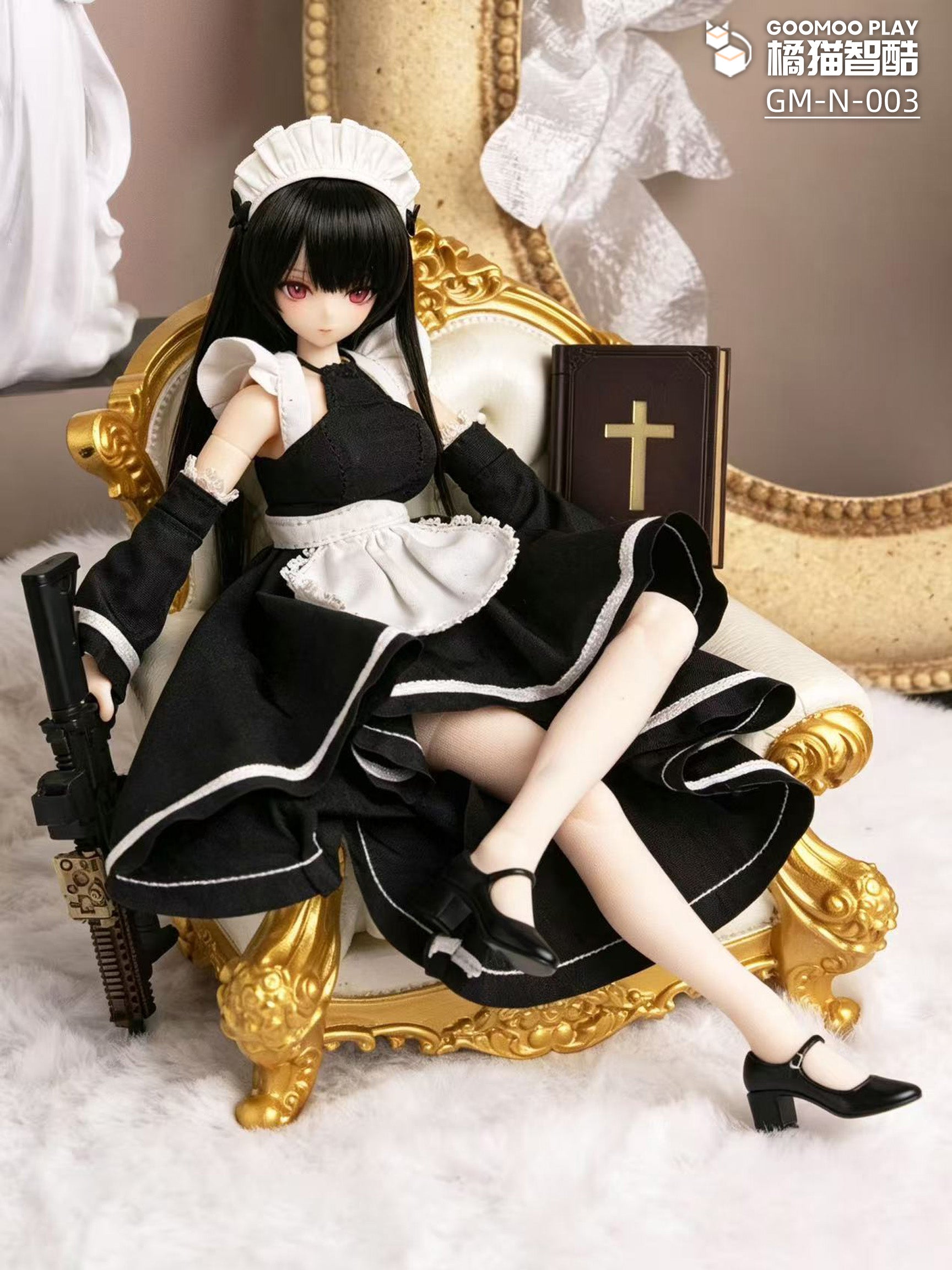 GOOMOO GM-N-003 MAID CLOTHES OUTFIT SET FOR 1/12 SCALE ACTION FIGURES